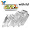 2 conteneurs de nourriture jetables de papier d'aluminium du compartiment 1.5lb 24oz
